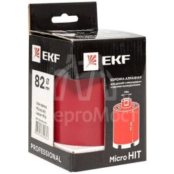 Коронка алмазная для дрелей с микроударом (верхнее пылеудаление) DCH-82MHS Micro Hit Laser M16 Professional EKF dch-82-mhs-m16