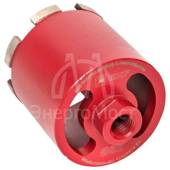 Коронка алмазная для дрелей с микроударом (верхнее пылеудаление) DCH-82MHS Micro Hit Laser M16 Professional EKF dch-82-mhs-m16