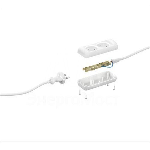 Удлинитель 2х1.5м без заземл. 6А IP20 UX-2-1.5m ШВВП 2х0.75 Эра Б0038557