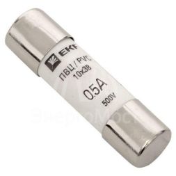 Вставка плавкая цилиндрическая ПВЦ 10х38 0.5А EKF pvc-10x38-0.5