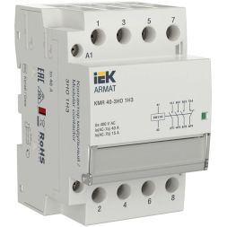 Контактор модульный KMR 40А 230В AC 3НО 1 НЗ ARMAT IEK AR-KMR10-040-31-230