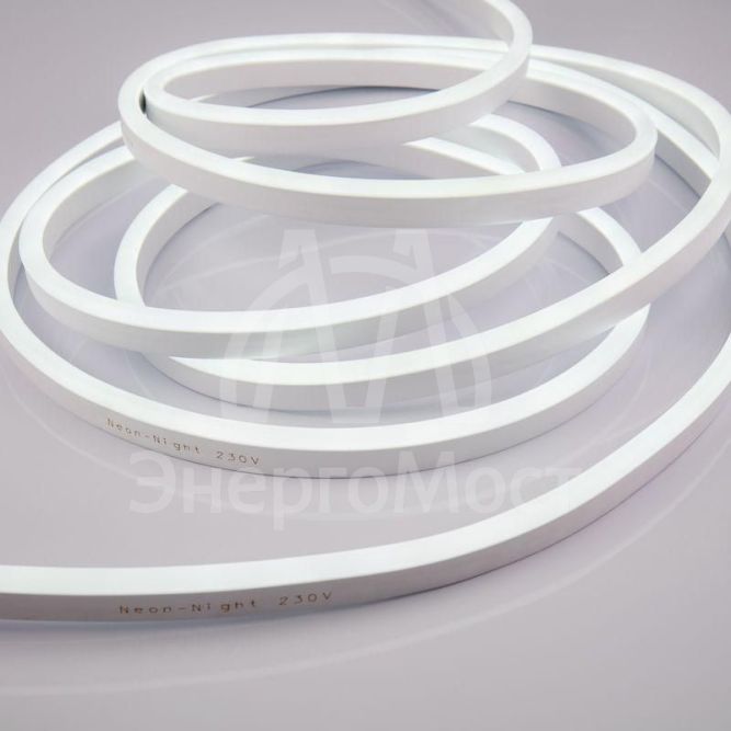 Шнур светодиодный гибкий неон LED SMD 8х16мм 120LED/м двустор. бел. 5м Neon-Night 131-005