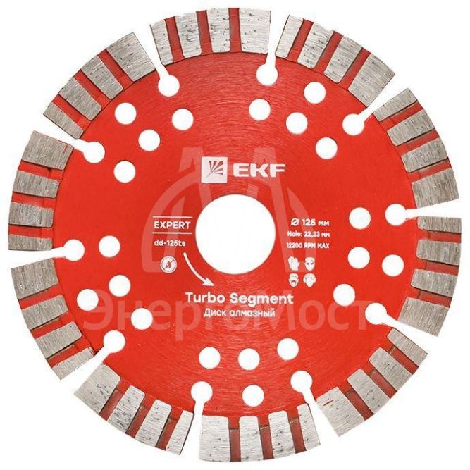 Диск алмазный Turbo Segment 125х22.23мм Expert EKF dd-125ts
