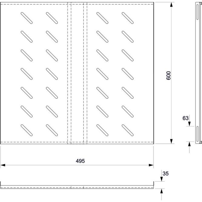 Полка перфорированная SH-J018-FC-800m-100KG-BK 19дюйм Г=600мм для напольн. шкафов с Г=800мм усил. до 100кг черн. RAL 9004 Cabeus 8623c