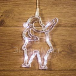 Фигура светодиод. &amp;quot;Санта Клаус&amp;quot; на присоске (батарейки 3хААА в компл.) 8LED 190х130х10мм бел. 1Вт 4.5В IP20 NEON-NIGHT 501-018