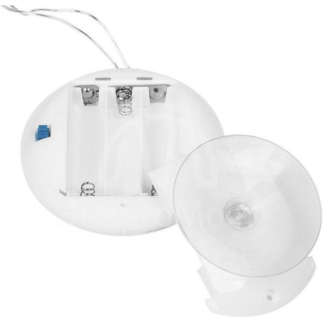 Фигура светодиод. &amp;quot;Санта Клаус&amp;quot; на присоске (батарейки 3хААА в компл.) 8LED 190х130х10мм бел. 1Вт 4.5В IP20 NEON-NIGHT 501-018