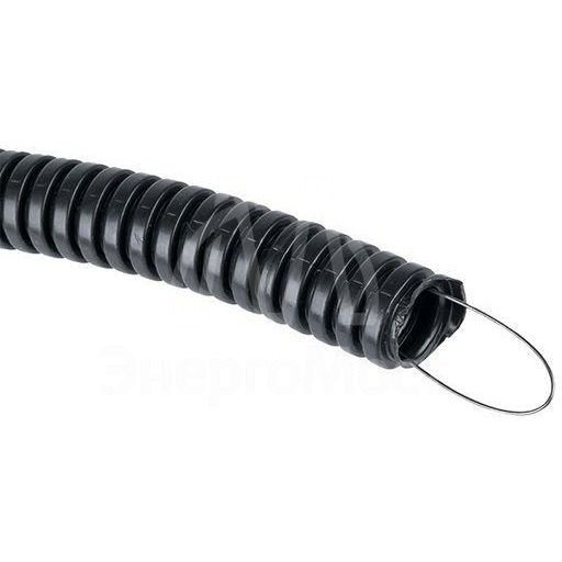 Труба гофрированная FRHF d16мм с протяжкой черн. (уп.100м) Plast PROxima EKF FRHF-16