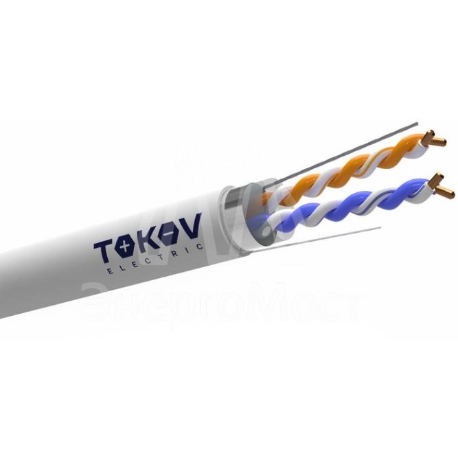 Кабель витая пара F/UTP 2х2х24AWG кат.5E PVC TOKOV ELECTRIC TKE-C06-F22-5E-305-PVC