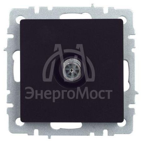 Розетка телевизионная оконечная TV СП Brite РТВ11-0-БрЧ черн. IEK BR-A10-O-K02