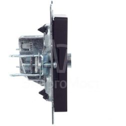 Розетка телевизионная оконечная TV СП Brite РТВ11-0-БрЧ черн. IEK BR-A10-O-K02