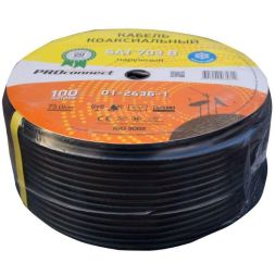 Кабель SAT 703B Cu/Al/Al (75%) 75Ом 100м черн. OUTDOOR (м) PROCONNECT 01-2436-1