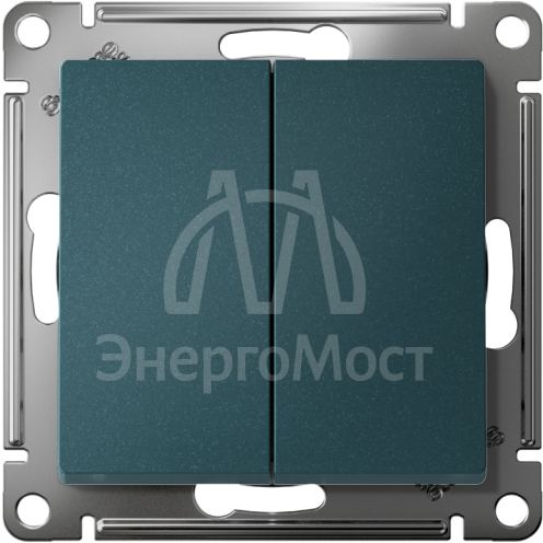 Механизм переключателя проходного 2-кл. СП AtlasDesign 10А IP20 (сх. 6/2) 10AX изумруд SchE ATN000865