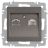Розетка компьютерная 1-м СП Accent 6-303-09 RJ45 IP20 титан Intro Б0063642
