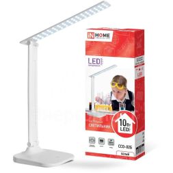 Светильник настольный светодиодный ССО 02Б 10Вт 4000К 625лм сенсор-диммер адаптер бел. IN HOME 4690612013473