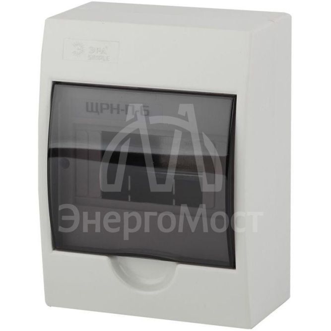 Бокс ЩРН-П-6 мод. навесной пластик IP41 SIMPLE NO-box_simple-plastic_6_surface ЭРА Б0041522