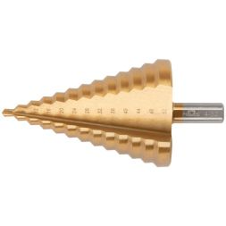 Сверло ступенчатое HSS по металлу 13 ступеней 4-8-12-16-20-24-28-32-36-40-44-48-52мм MOS 36387М