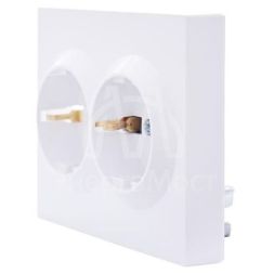 Розетка 2-м СП VESNA с заземл. со шторками ПБТ бел. LEZARD 742-0200-178B