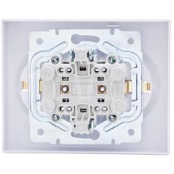 Розетка 2-м СП VESNA с заземл. со шторками ПБТ бел. LEZARD 742-0200-178B