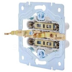 Розетка 2-м СП VESNA с заземл. со шторками ПБТ бел. LEZARD 742-0200-178B