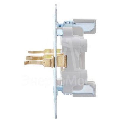 Розетка 2-м СП VESNA с заземл. со шторками ПБТ бел. LEZARD 742-0200-178B