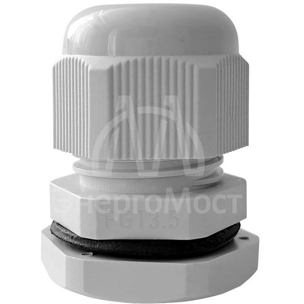 Ввод кабельный (сальник) PG-13.5 IP68 сер. TOKOV ELECTRIC TKE-PG-13.5-G