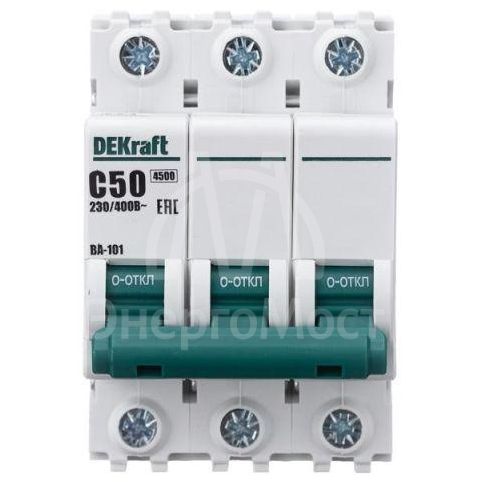 Выключатель автоматический модульный 3п C 50А 4.5кА ВА-101 SchE 11083DEK