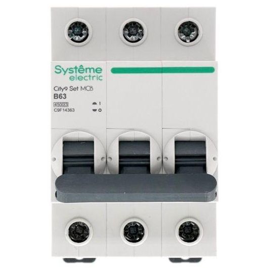 Выключатель автоматический модульный 3п B 63А 4.5кА City9 Set 400В SE C9F14363