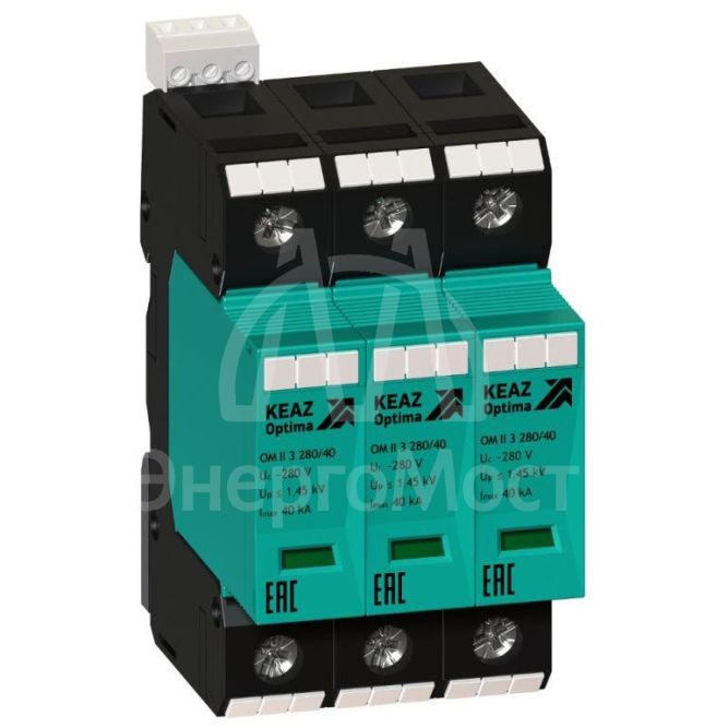 Ограничитель импульсных перенапряжений (УЗИП) OptiDin OM I 3 280/12.5 КЭАЗ 114242