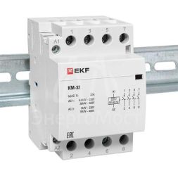Контактор модульный КМ 32А 4NО (3 мод.) EKF km-3-32-40