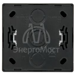 Розетка 1-мест. без заземл. LETO ПБТ черн. бархат LEZARD 752-4200-121B