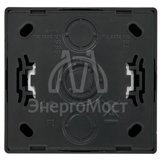 Розетка 1-мест. без заземл. LETO ПБТ черн. бархат LEZARD 752-4200-121B