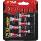 Супер-клей 1г (блист.6шт) SBL1-6 СИЛА C0045533