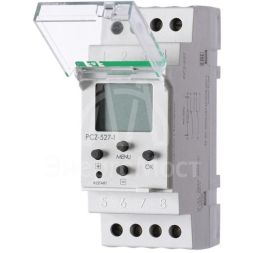 Реле времени PCZ-527-1 (двухканальное; астрономическое/суточное/недельное (режим работы настраивается для каждого канала); ночной перерыв; годовая программа; 2 модуля; монтаж на DIN-рейке) F&amp;amp;F EA02.002.017