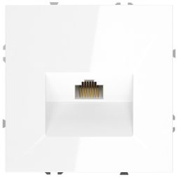 Розетка компьютерная 1-м СП S70 RJ45 кат.6 механизм бел. глянцевый Voltum VLS060101