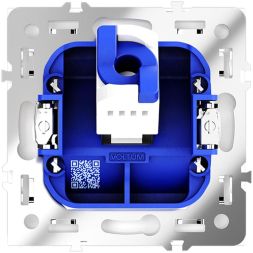 Розетка компьютерная 1-м СП S70 RJ45 кат.6 механизм бел. глянцевый Voltum VLS060101