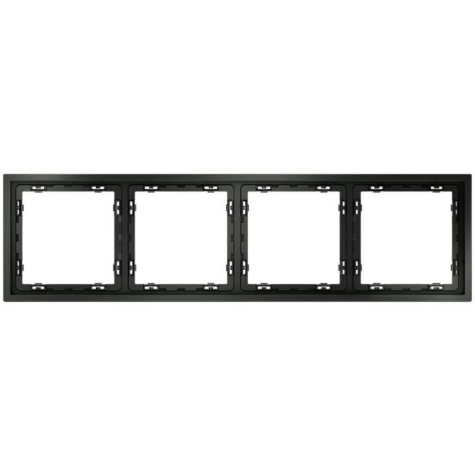 Рамка 4-м S70 пластик. титан Voltum VLS100406