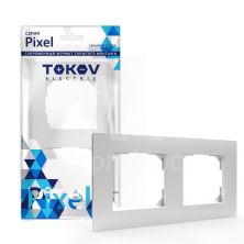 Рамка 2-м Pixel универс. бел. TOKOV ELECTRIC TKE-PX-RM2-C01