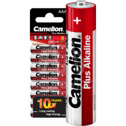 Элемент питания алкалиновый AAA/LR03 1.5В Plus Alkaline SP8 (уп.8шт) Camelion 14861