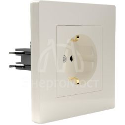 Розетка 1-м СП Pixel 16А IP20 с заземл. защ. шторки в сборе беж. TOKOV ELECTRIC TKE-PX-R1FZSF-C02