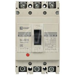 Выключатель автоматический 3п 100/63А 35кА ВА-99М PROxima EKF mccb99-100-63m