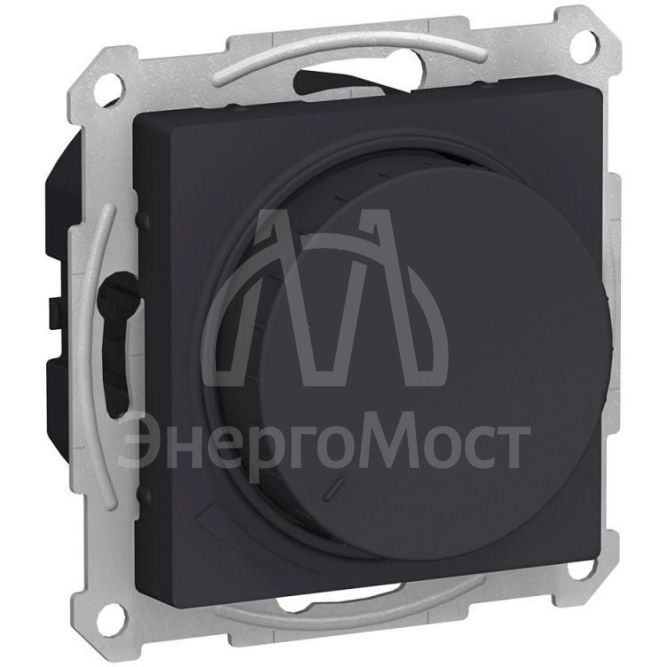 Светорегулятор поворотно-нажимной AtlasDesign 400Вт механизм карбон SE ATN001023