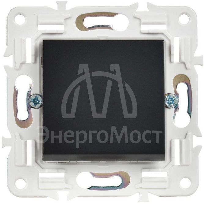 Выключатель 1-кл. SKANDY 10А SK-V01Bl черн. IEK SK-V10-0-10-K02