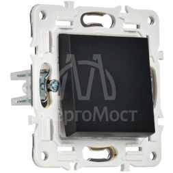 Выключатель 1-кл. SKANDY 10А SK-V01Bl черн. IEK SK-V10-0-10-K02