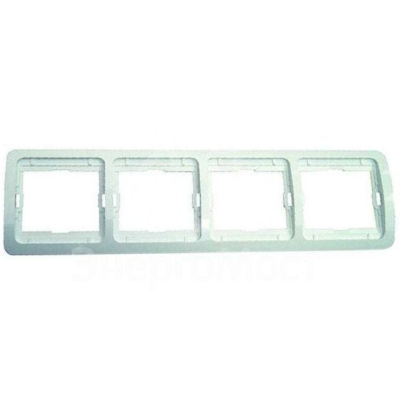 Рамка 4-м Mimoza горизонт. бел. Makel 22039