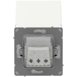 Розетка силовая KANT IP44 2P+E защ. шторки с крышкой бел. магнолия DKC 7000013