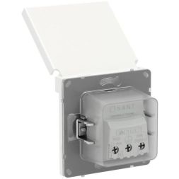 Розетка силовая KANT IP44 2P+E защ. шторки с крышкой бел. магнолия DKC 7000013