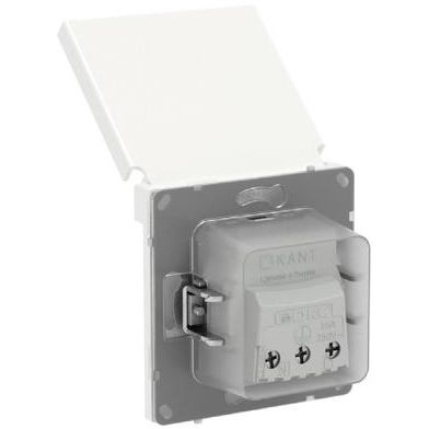 Розетка силовая KANT IP44 2P+E защ. шторки с крышкой бел. магнолия DKC 7000013