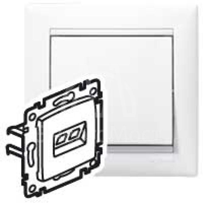 Механизм розетки комп. 1-м СП Valena RJ45 бел. (DIY-упак.) Leg 694286