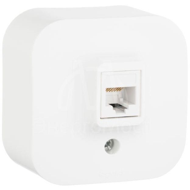 Розетка информационная 1-м ОП Quteo RJ45 CAT.5E UTP бел. Leg 782224