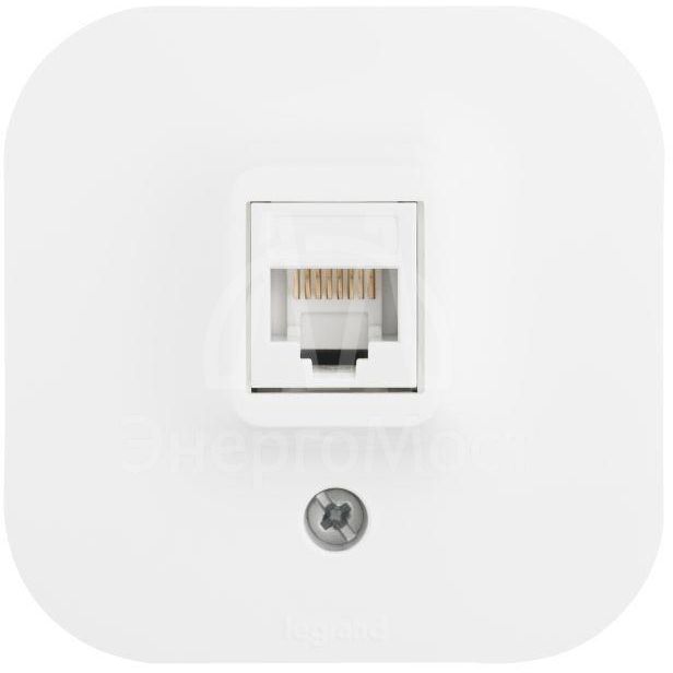 Розетка информационная 1-м ОП Quteo RJ45 CAT.5E UTP бел. Leg 782224
